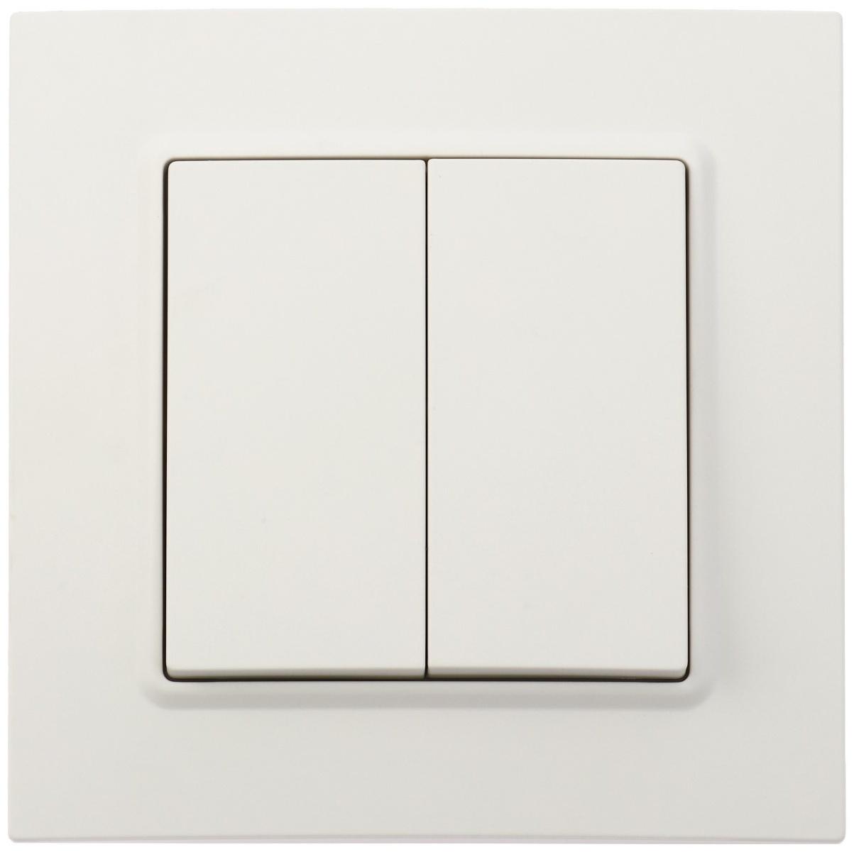 Выключатель TOT Elegant, 10 А, 2 кл., скрытый, белый