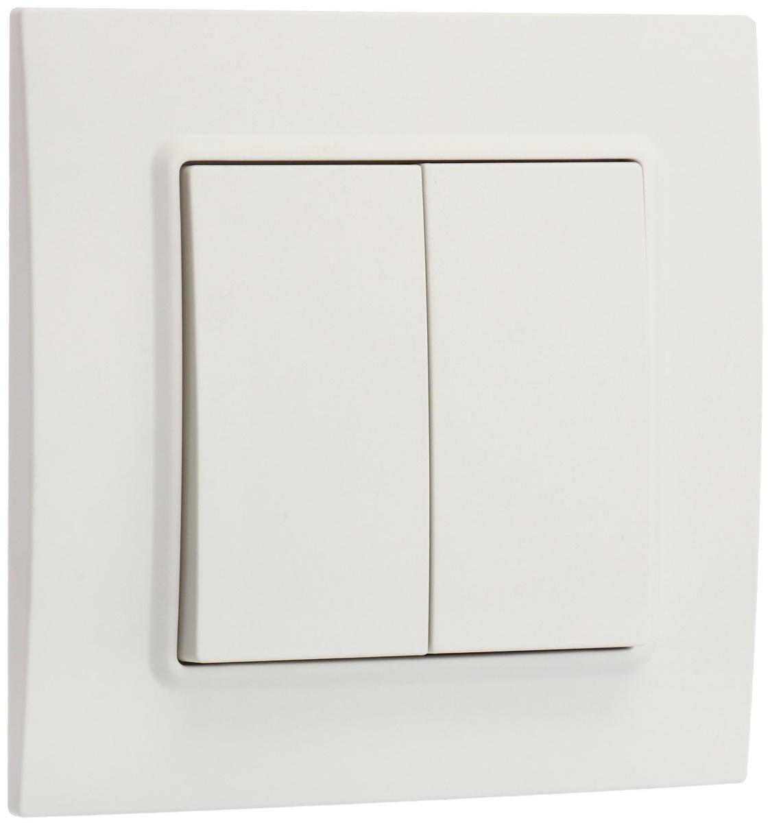 Выключатель TOT Elegant, 10 А, 2 кл., скрытый, белый