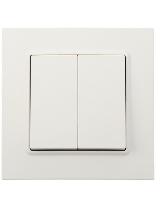 Выключатель TOT Elegant, 10 А, 2 кл., скрытый, белый