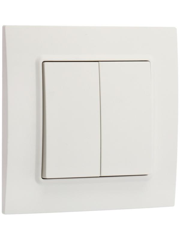 Выключатель TOT Elegant, 10 А, 2 кл., скрытый, белый