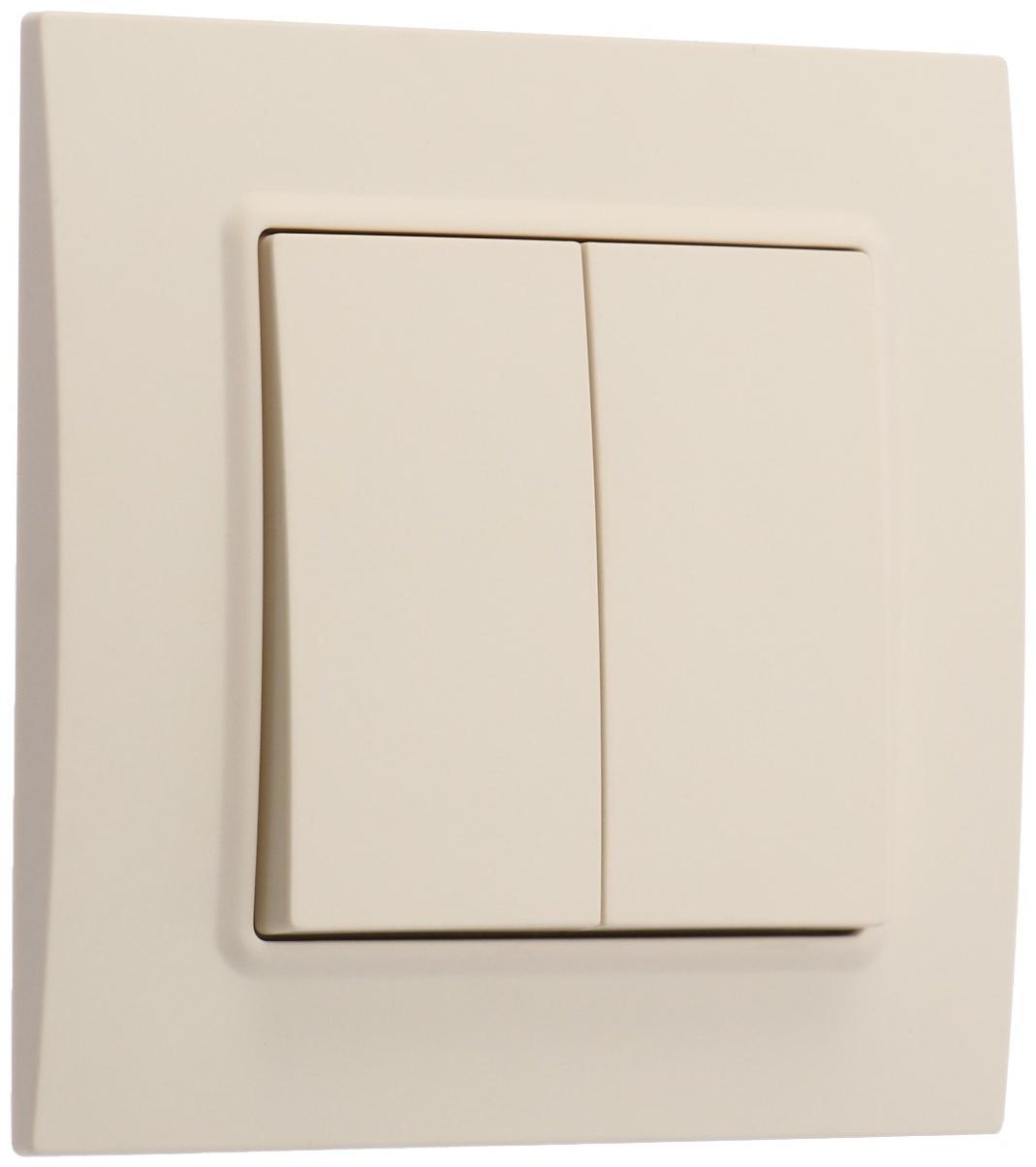 Выключатель TOT Elegant, 10 А, 2 кл., скрытый, бежевый