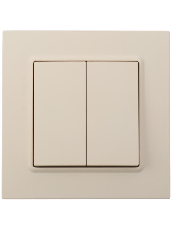Выключатель TOT Elegant, 10 А, 2 кл., скрытый, бежевый