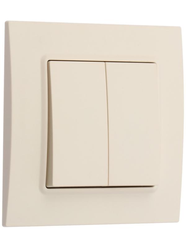 Выключатель проходной TOT Elegant, 10 А, 2 кл., скрытый, бежевый