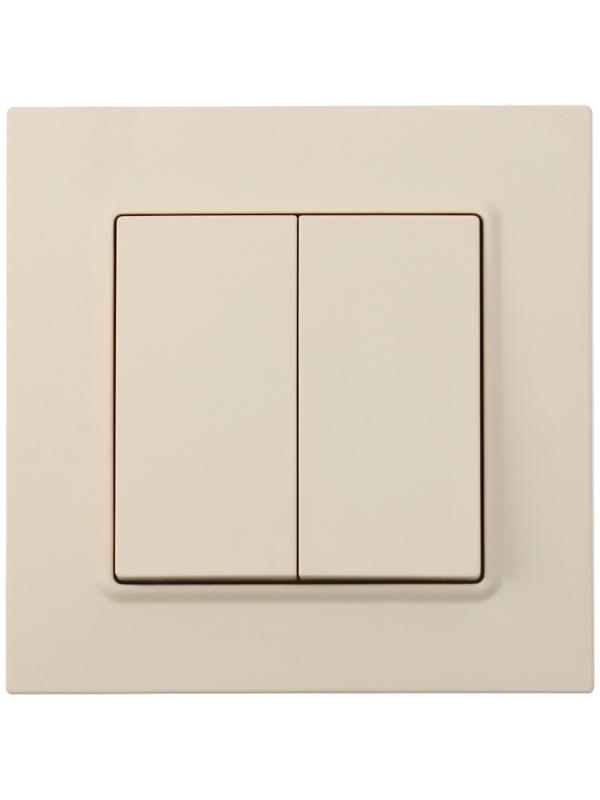 Выключатель проходной TOT Elegant, 10 А, 2 кл., скрытый, бежевый
