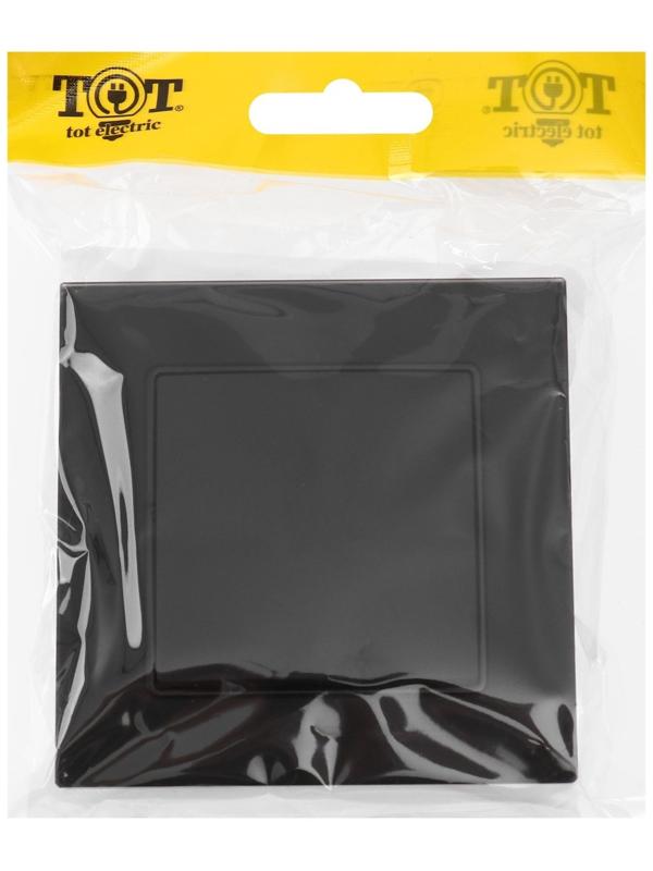 Выключатель TOT Matte Glass, 10 А, 1 кл., скрытый, стекло, черный