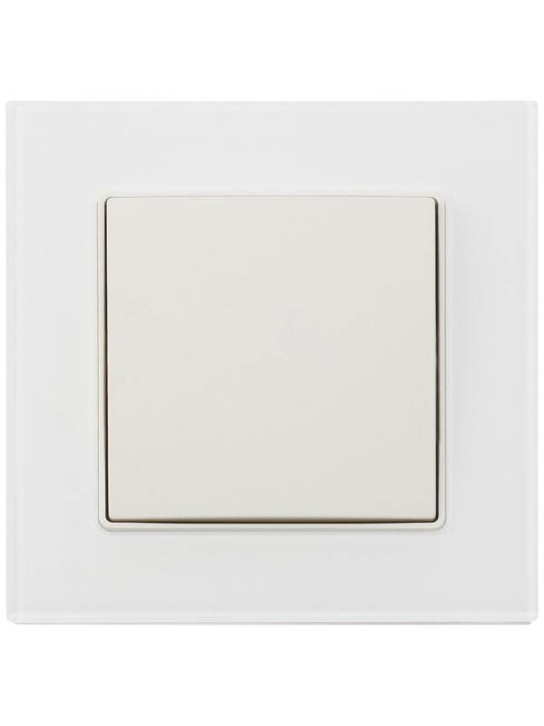 Выключатель проходной TOT Matte Glass, 10 А, 1 кл., скрытый, стекло, белый