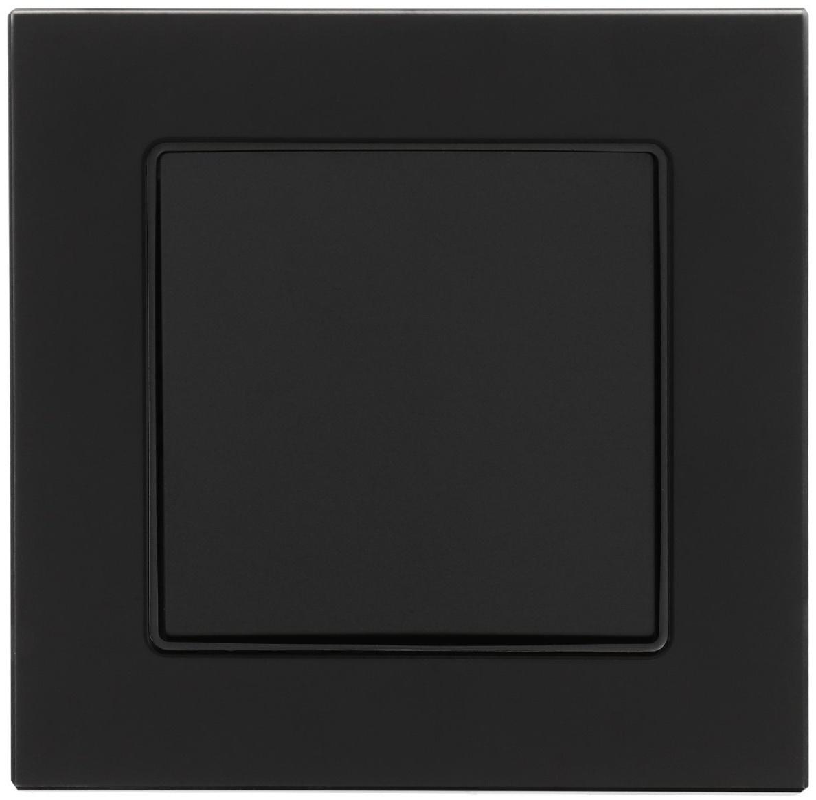 Выключатель проходной TOT Matte Glass, 10 А, 1 кл., скрытый, стекло, черный