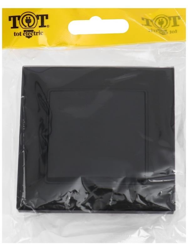 Выключатель проходной TOT Matte Glass, 10 А, 1 кл., скрытый, стекло, черный