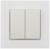 Выключатель TOT Matte Glass, 10 А, 2 кл., скрытый, стекло, белый