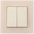 Выключатель проходной TOT Matte Glass, 10 А, 2 кл., скрытый, стекло, бежевый