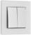 Выключатель проходной TOT Matte Glass, 10 А, 2 кл., скрытый, стекло, серебристый