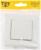 Выключатель TOT Glossy Glass, 10 А, 1 клавиша, скрытый, стекло, белый