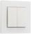 Выключатель TOT Glossy Glass, 10 А, 2 клавиши, скрытый, стекло, белый