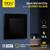 Выключатель TOT Glossy Glass, 10 А, 2 клавиши, скрытый, стекло, черный