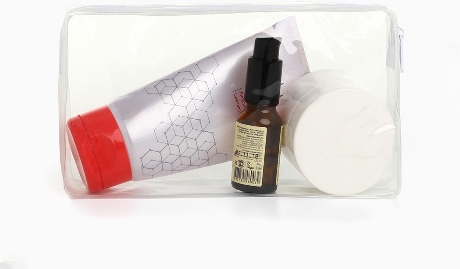 Косметичка на молнии для бассейна, маленькая, белая/прозрачная