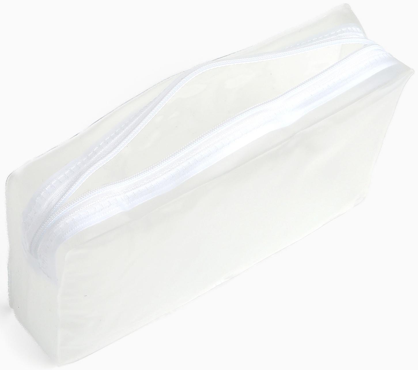 Косметичка на молнии для бассейна, маленькая, белая/прозрачная