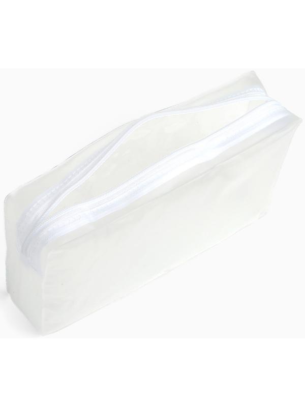 Косметичка на молнии для бассейна, маленькая, белая/прозрачная