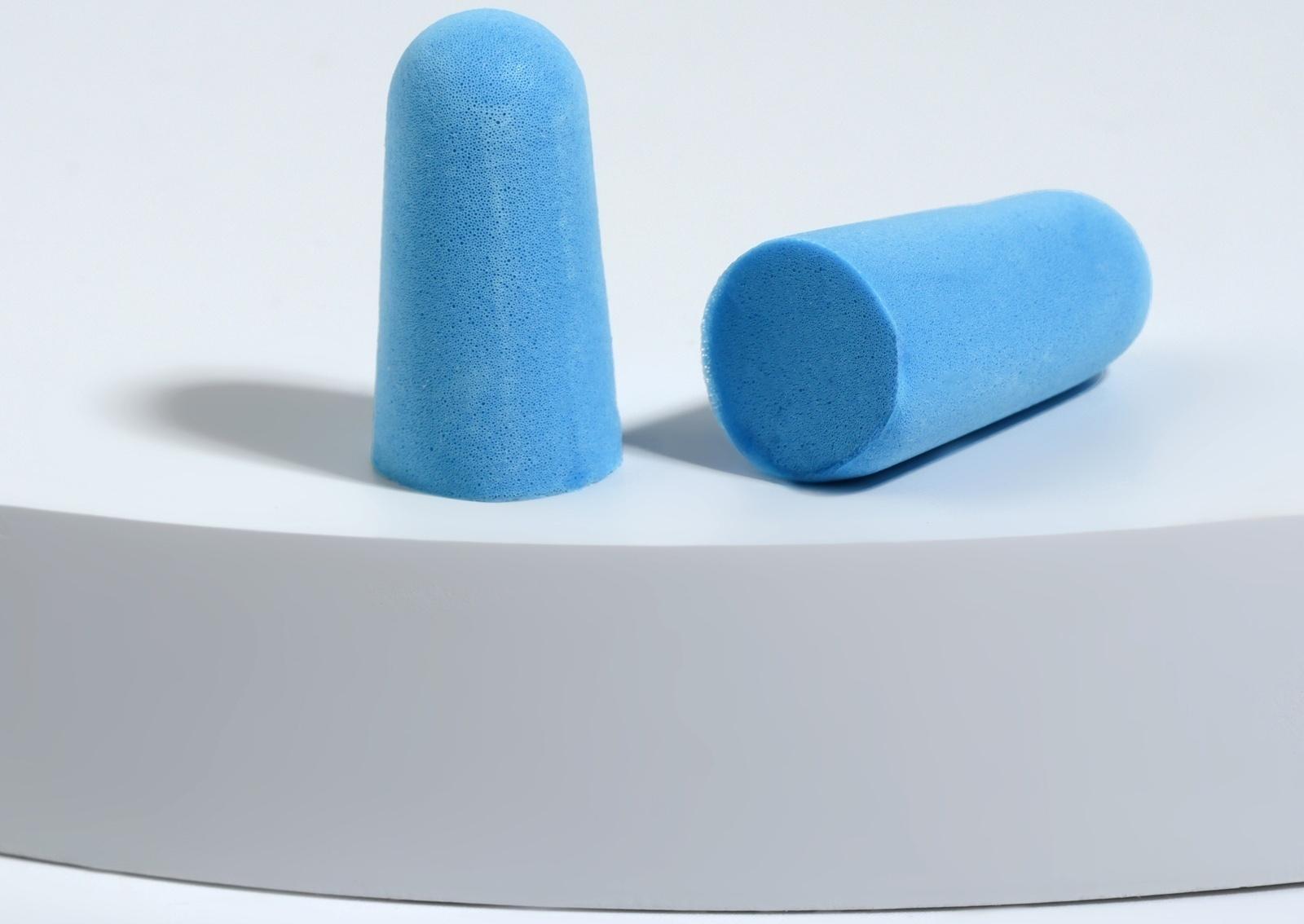 Беруши, 2.5×1 см, набор - 5 пар, в футляре, разноцветные