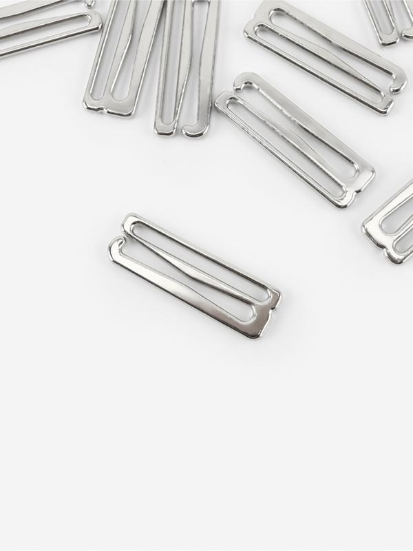 Крючок для бретелей, металлический, 25 мм, 20 шт., цвет серебряный