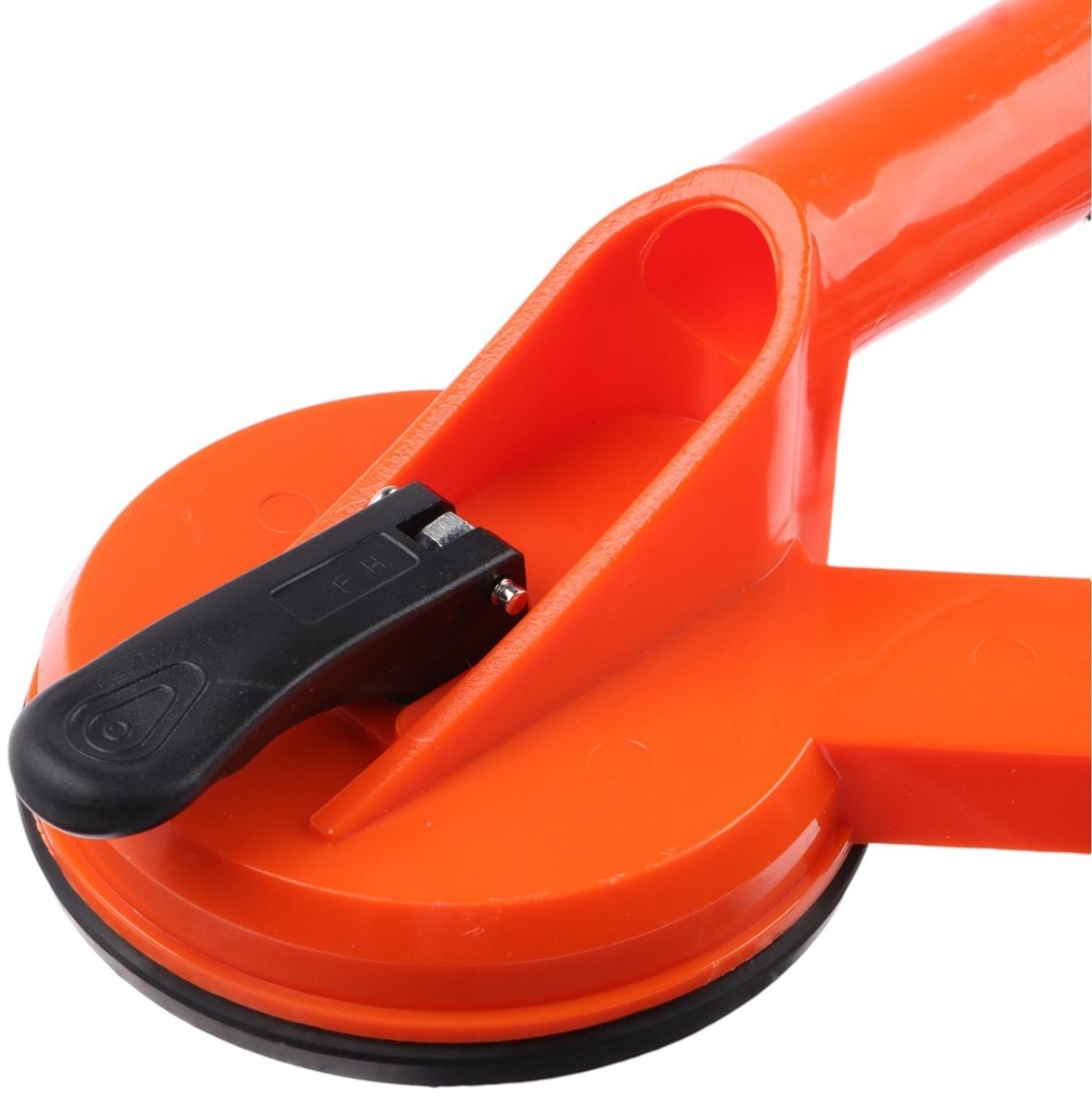 Тройная вакуумная присоска для стекла, d 12 см, пластик, оранжевый