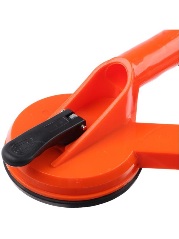 Тройная вакуумная присоска для стекла, d 12 см, пластик, оранжевый