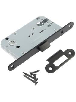 Защелка врезная под цилиндр LOCKLAND ZLK3BL, цвет черный, пластиковый язычок