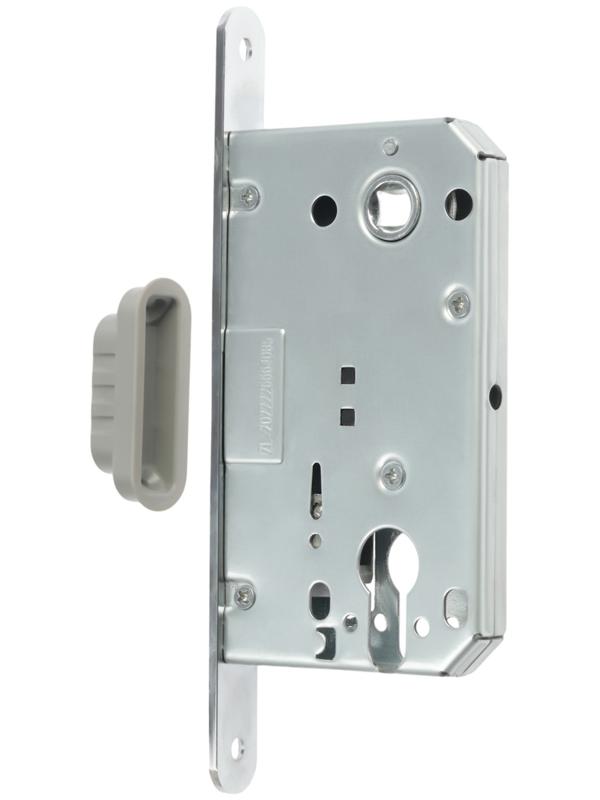 Защелка врезная магнитная LOCKLAND ZLK4CP, под цилиндр, цвет хром