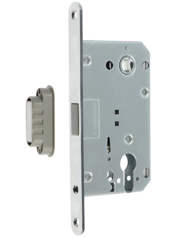 Защелка врезная магнитная LOCKLAND ZLK4CP, под цилиндр, цвет хром