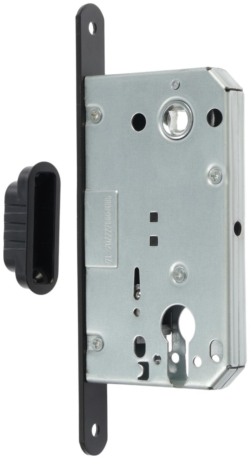 Защелка врезная магнитная LOCKLAND ZLK4BL, под цилиндр, цвет черный