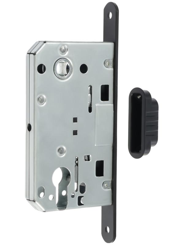 Защелка врезная магнитная LOCKLAND ZLK4BL, под цилиндр, цвет черный