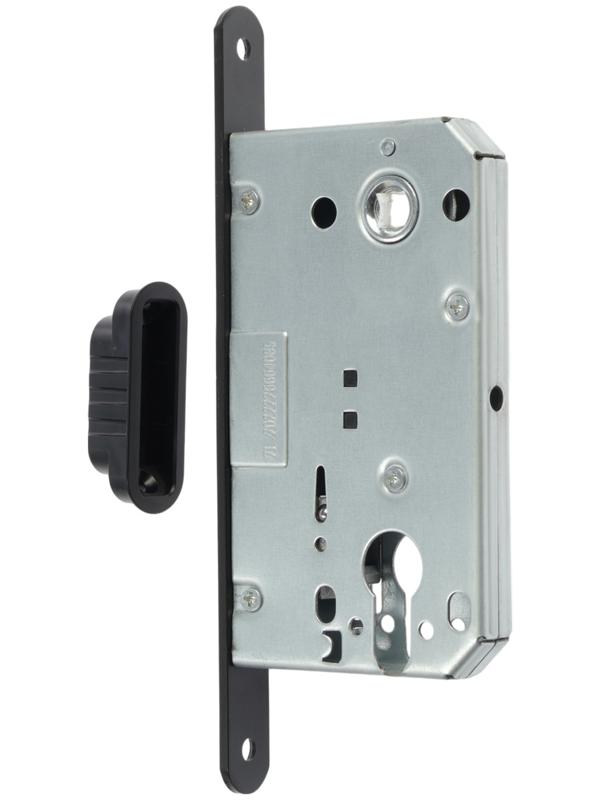 Защелка врезная магнитная LOCKLAND ZLK4BL, под цилиндр, цвет черный