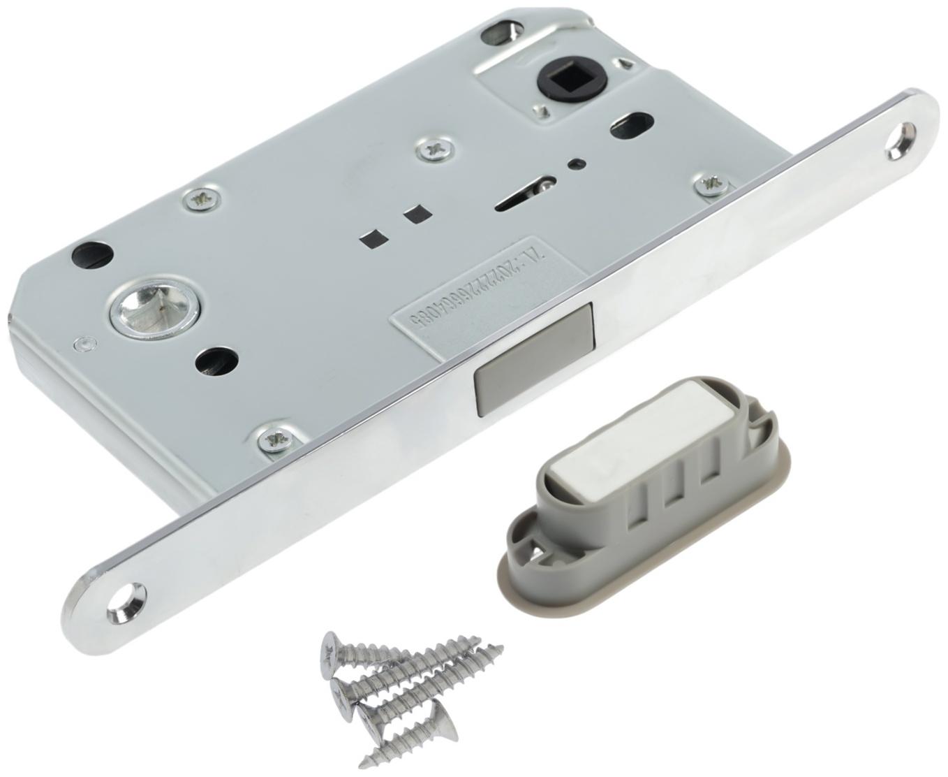 Защелка врезная магнитная LOCKLAND ZLK5CP, цвет хром, м/о 96 мм