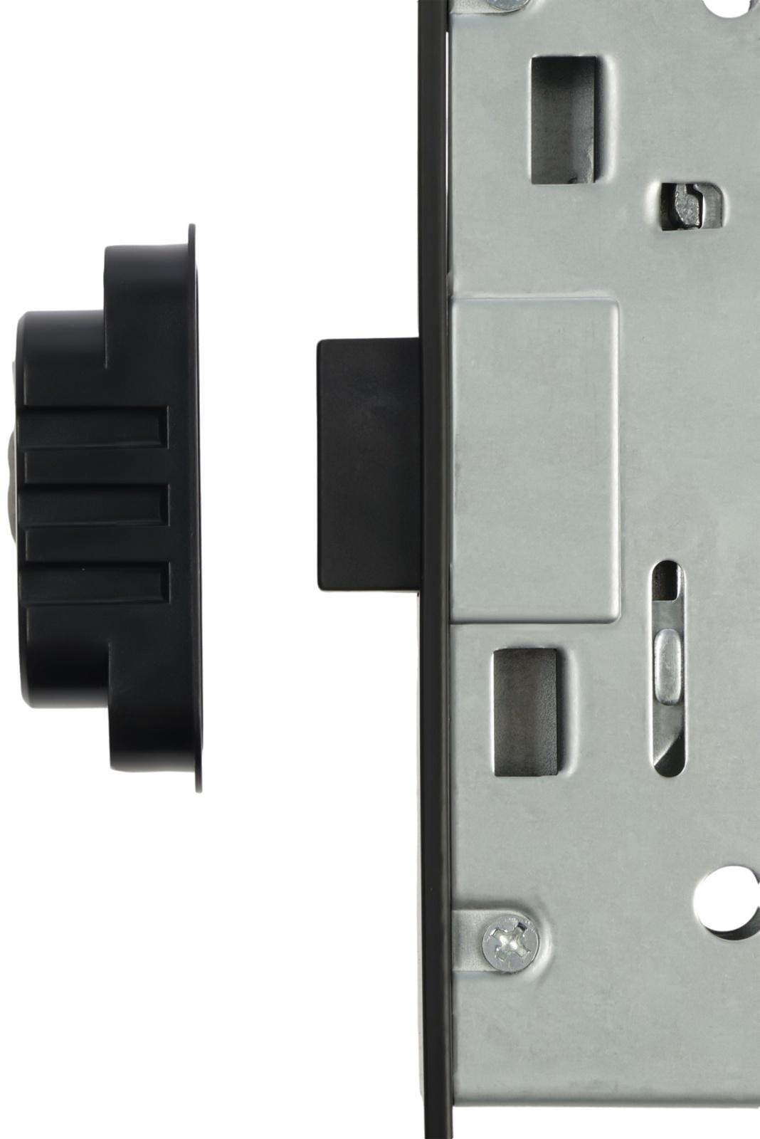 Защелка врезная магнитная LOCKLAND ZLK5BL, цвет черный, м/о 96 мм