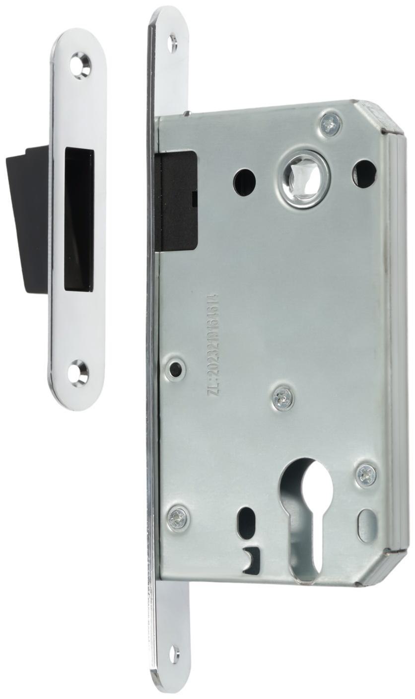 Защелка врезная магнитная LOCKLAND ZLK6CP, под цилиндр, цвет хром