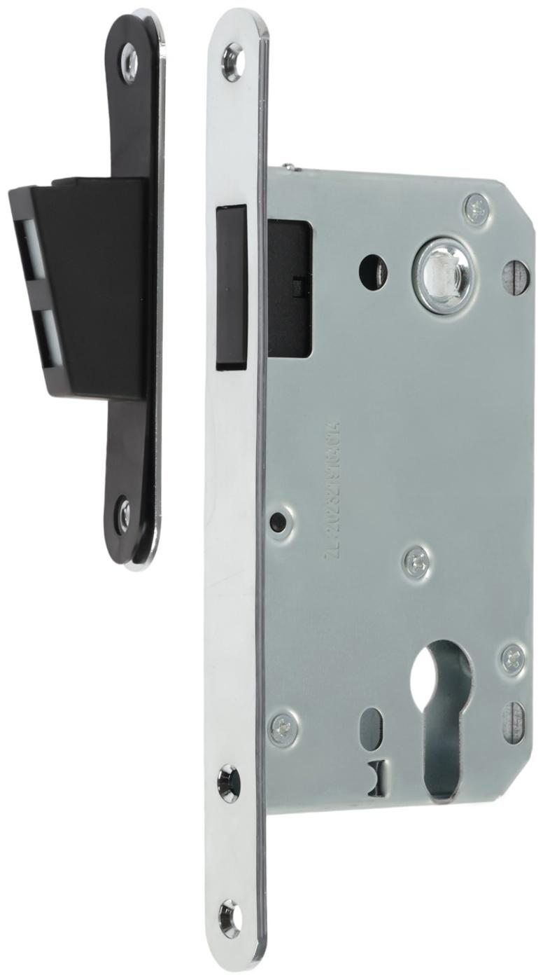 Защелка врезная магнитная LOCKLAND ZLK6CP, под цилиндр, цвет хром