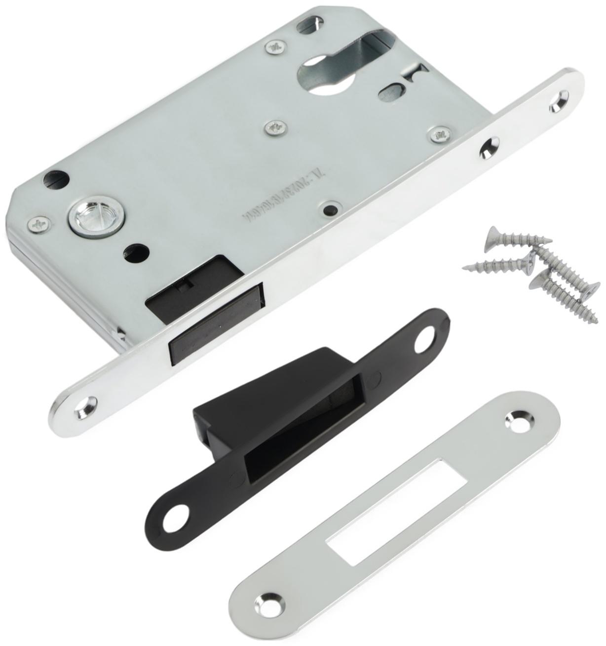 Защелка врезная магнитная LOCKLAND ZLK6CP, под цилиндр, цвет хром