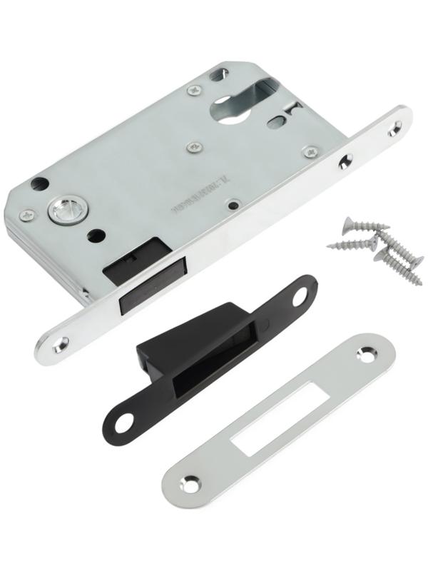 Защелка врезная магнитная LOCKLAND ZLK6CP, под цилиндр, цвет хром