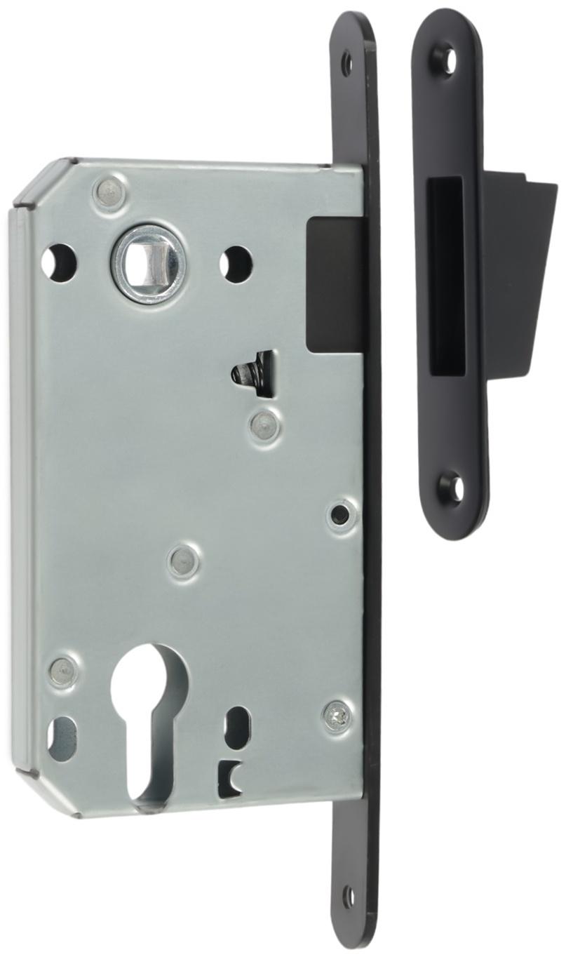 Защелка врезная магнитная LOCKLAND ZLK6BL, под цилиндр, цвет черный