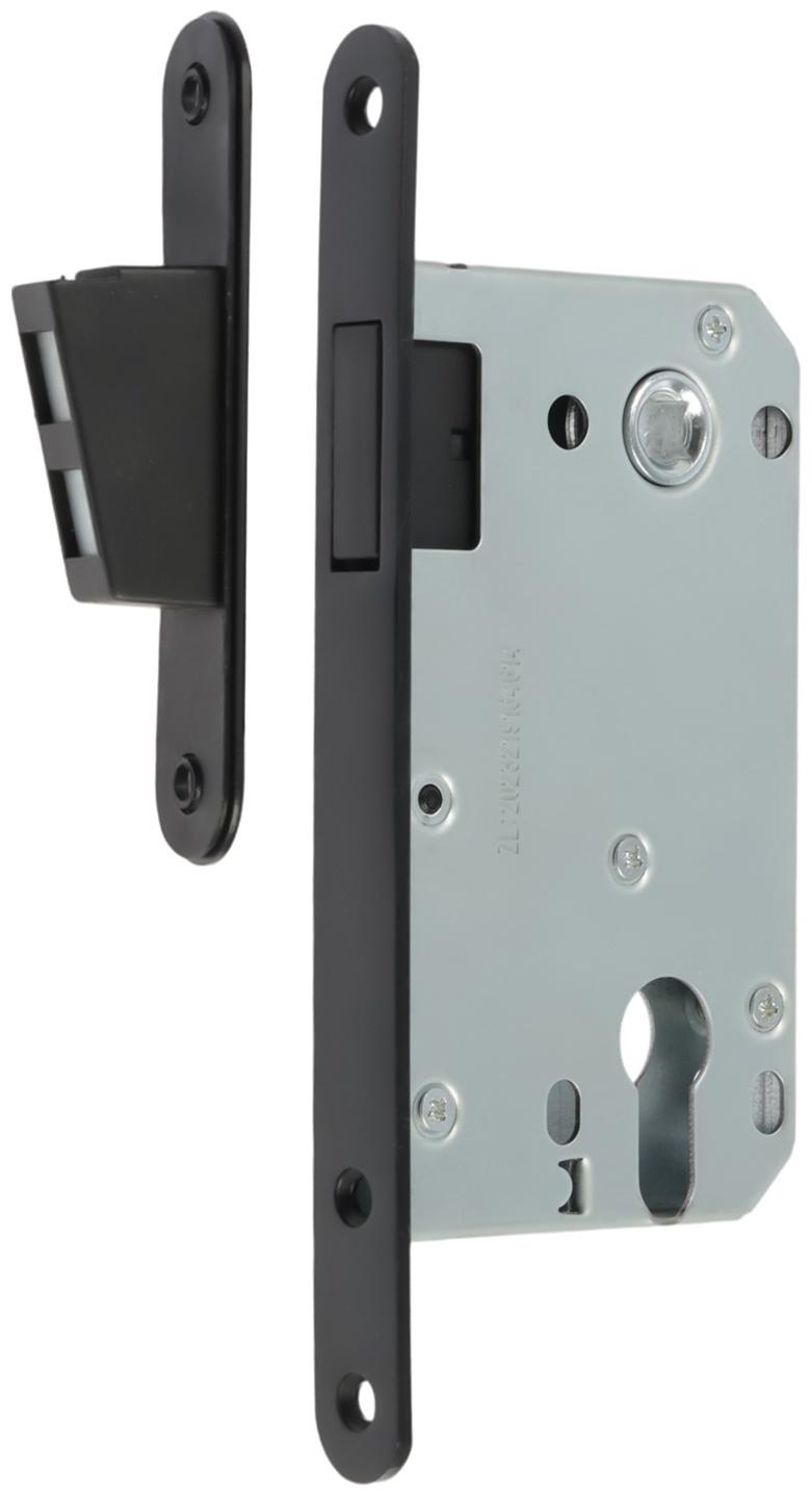 Защелка врезная магнитная LOCKLAND ZLK6BL, под цилиндр, цвет черный