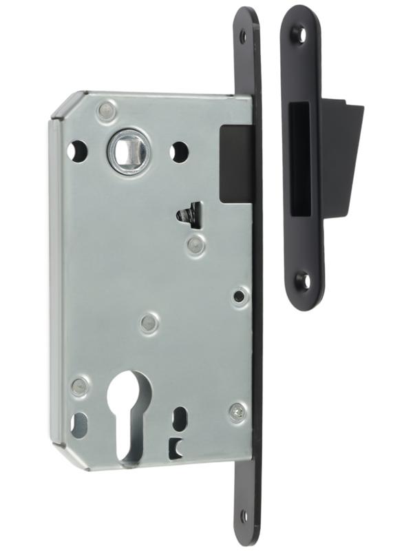 Защелка врезная магнитная LOCKLAND ZLK6BL, под цилиндр, цвет черный