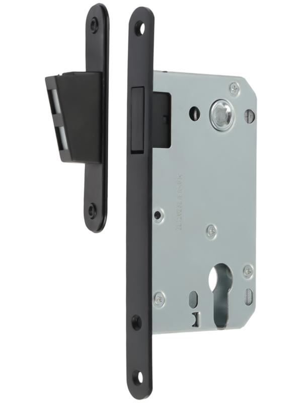 Защелка врезная магнитная LOCKLAND ZLK6BL, под цилиндр, цвет черный