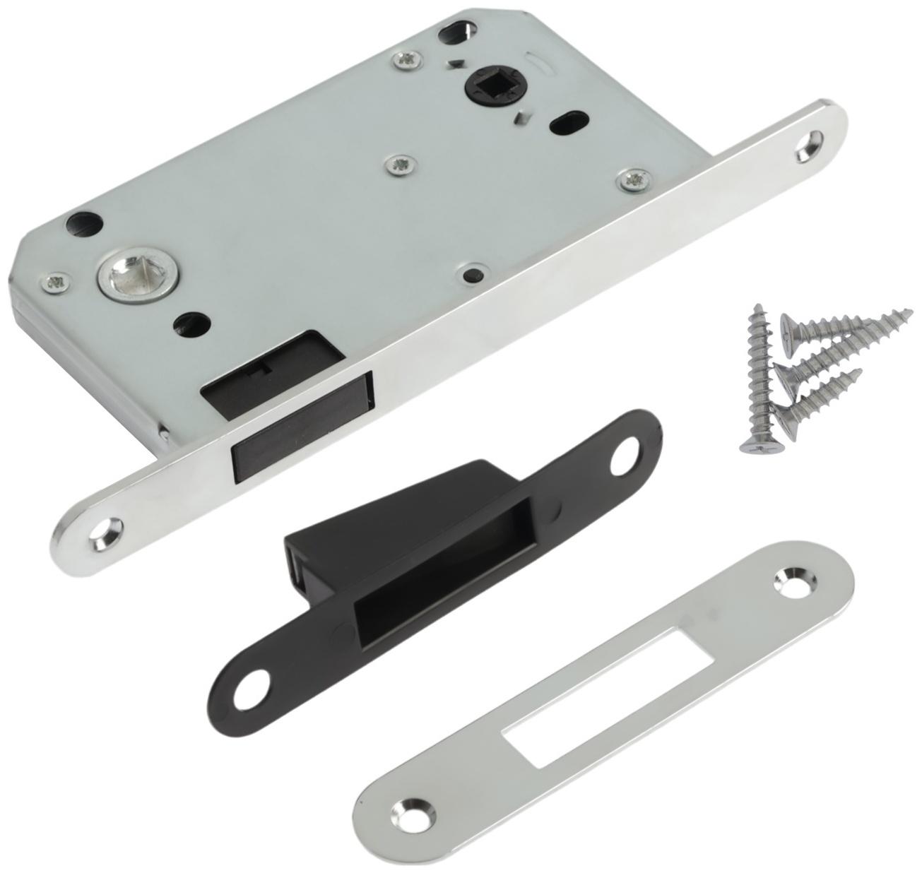 Защелка врезная магнитная LOCKLAND ZLK7CP, под завертку, цвет хром