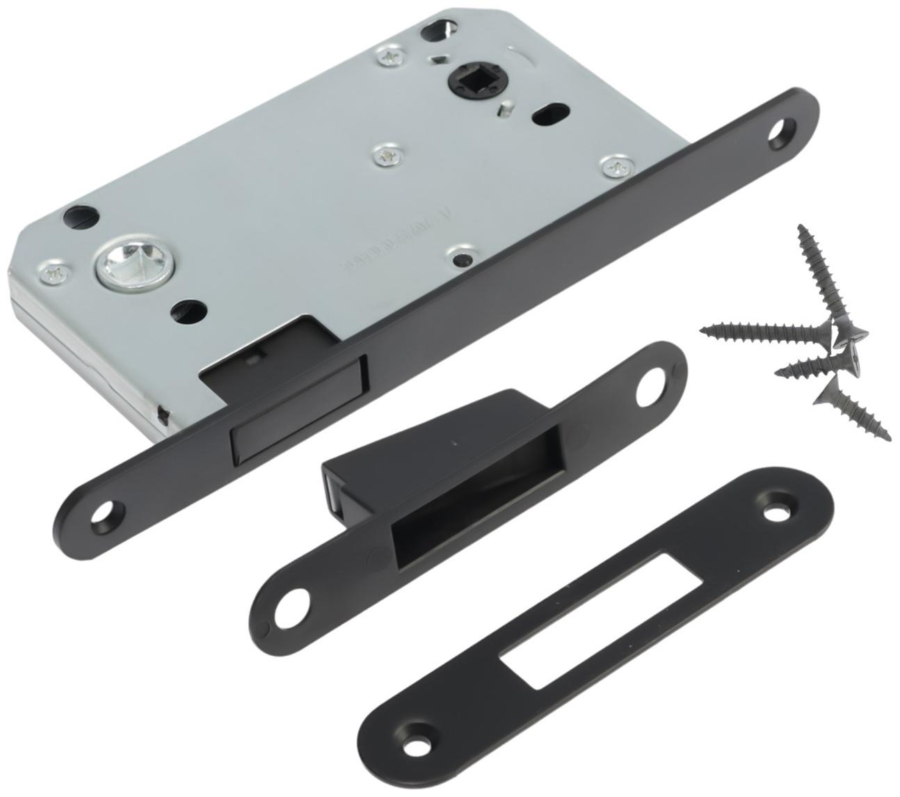 Защелка врезная магнитная LOCKLAND ZLK7BL, под завертку, цвет черный