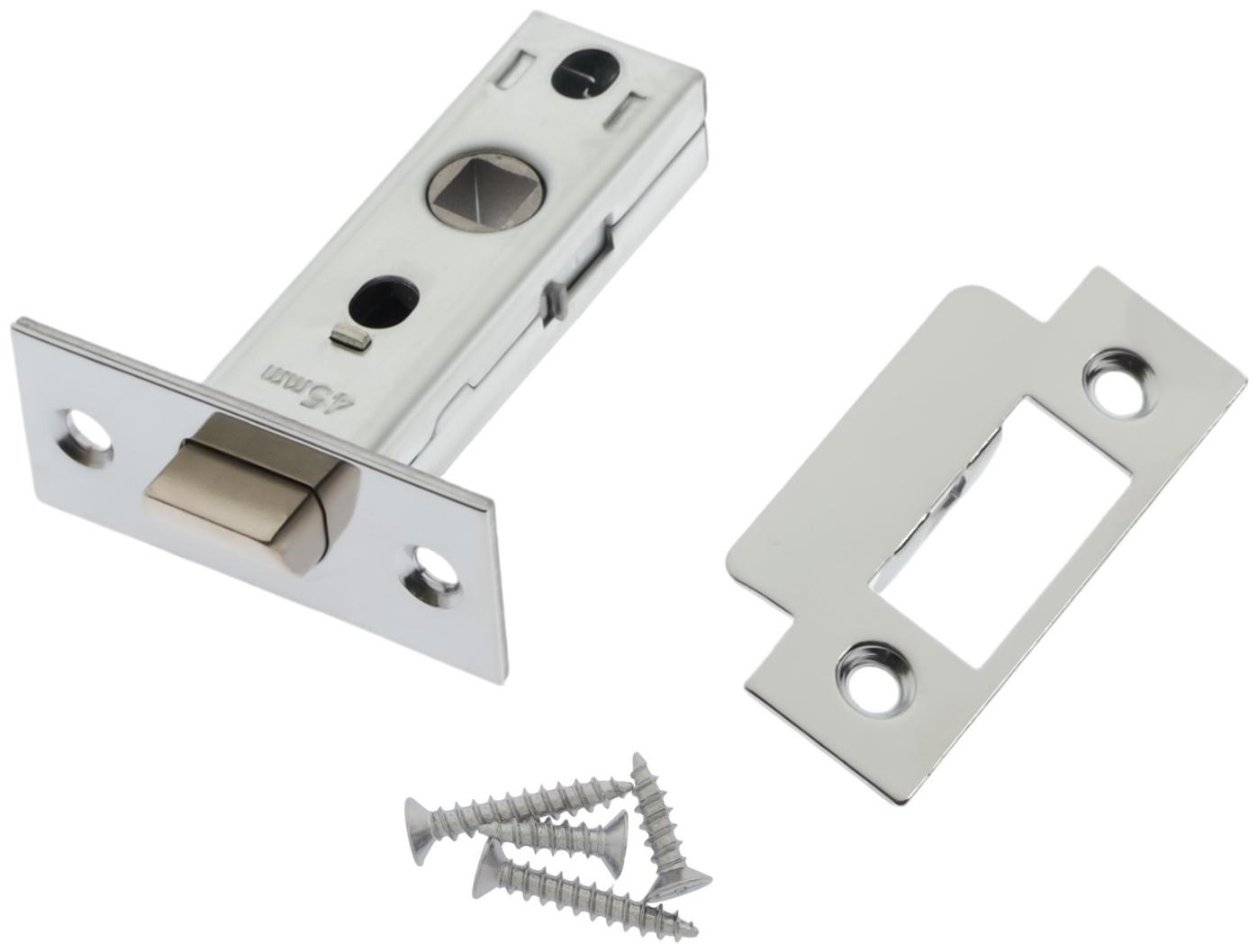 Защелка дверная межкомнатная LOCKLAND ZKM1CP, цвет хром, стальной язычок