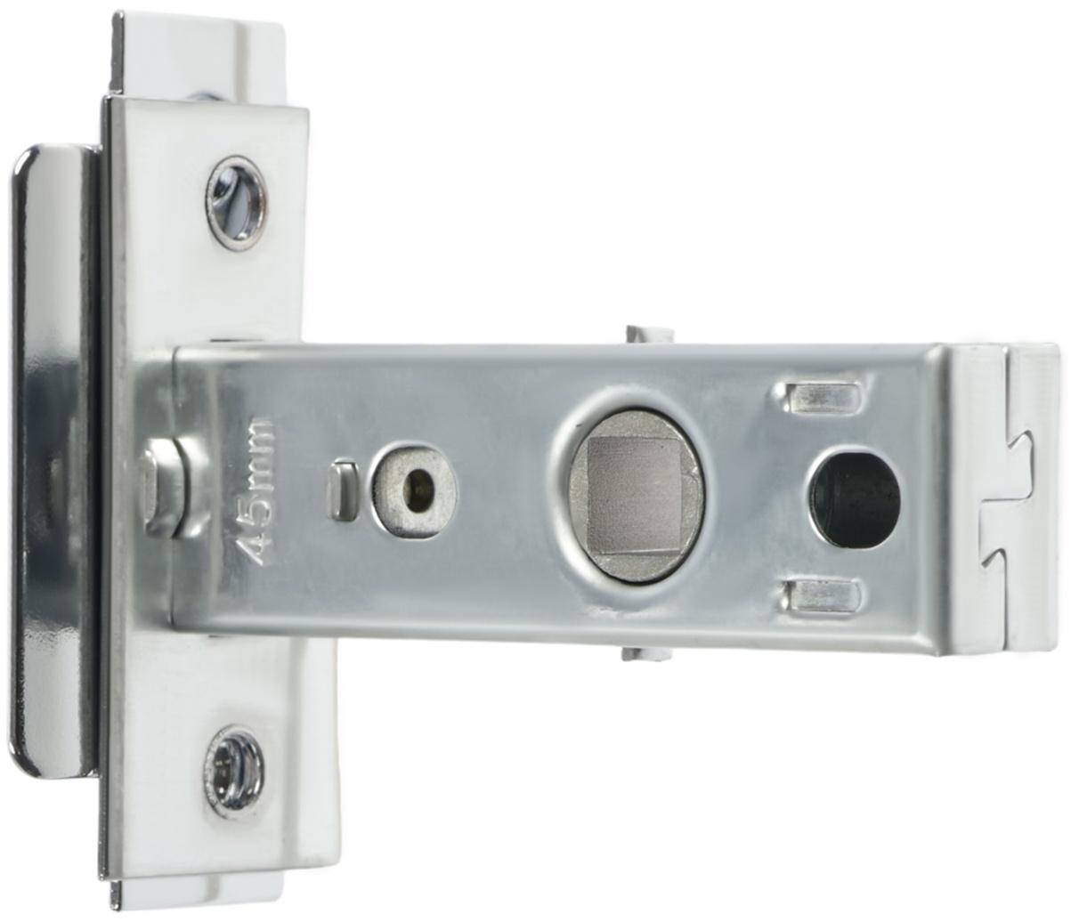 Защелка дверная межкомнатная LOCKLAND ZKM1CP, цвет хром, стальной язычок