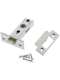 Защелка дверная межкомнатная LOCKLAND ZKM1CP, цвет хром, стальной язычок