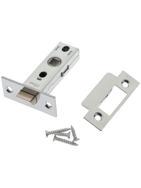 Защелка дверная межкомнатная LOCKLAND ZKM1CP, цвет хром, стальной язычок