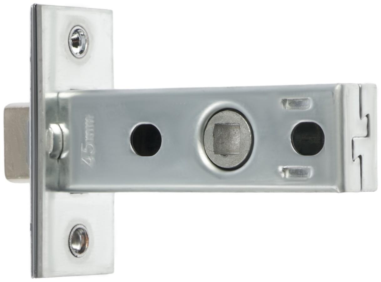 Задвижка дверная межкомнатная LOCKLAND ZDM1CP, цвет хром, стальной язычок