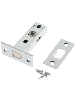 Задвижка дверная межкомнатная LOCKLAND ZDM1CP, цвет хром, стальной язычок