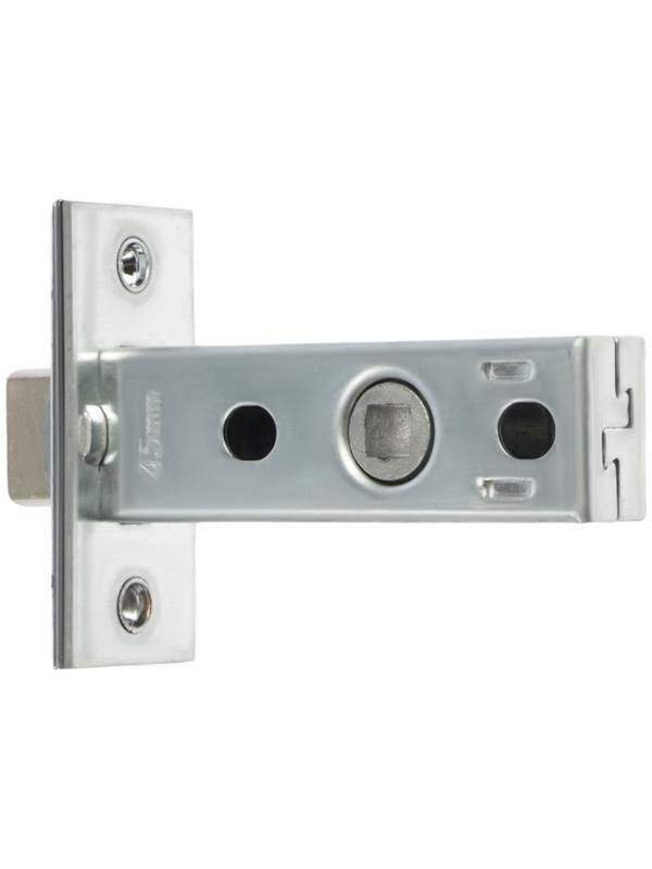 Задвижка дверная межкомнатная LOCKLAND ZDM1CP, цвет хром, стальной язычок